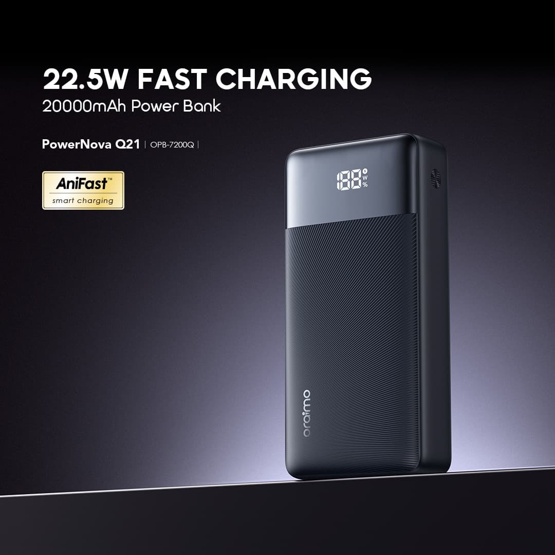 Oraimo PowerNova Q21 20000mAh 22.5W Powerbank (OPB-7200Q)