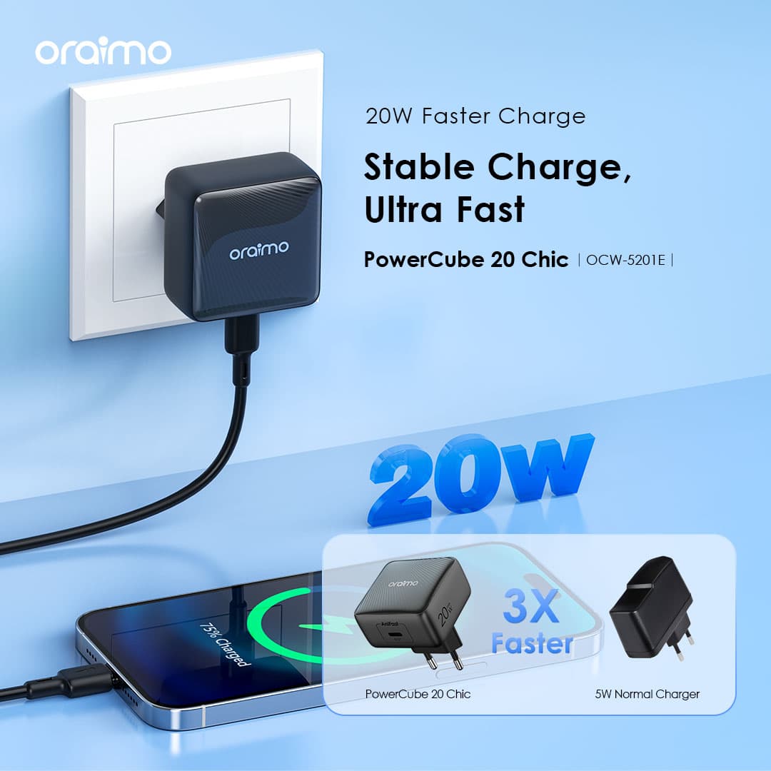 Oraimo Type C 20 W Charger (PowerCube 20 Chic OCW-5201U) view 5