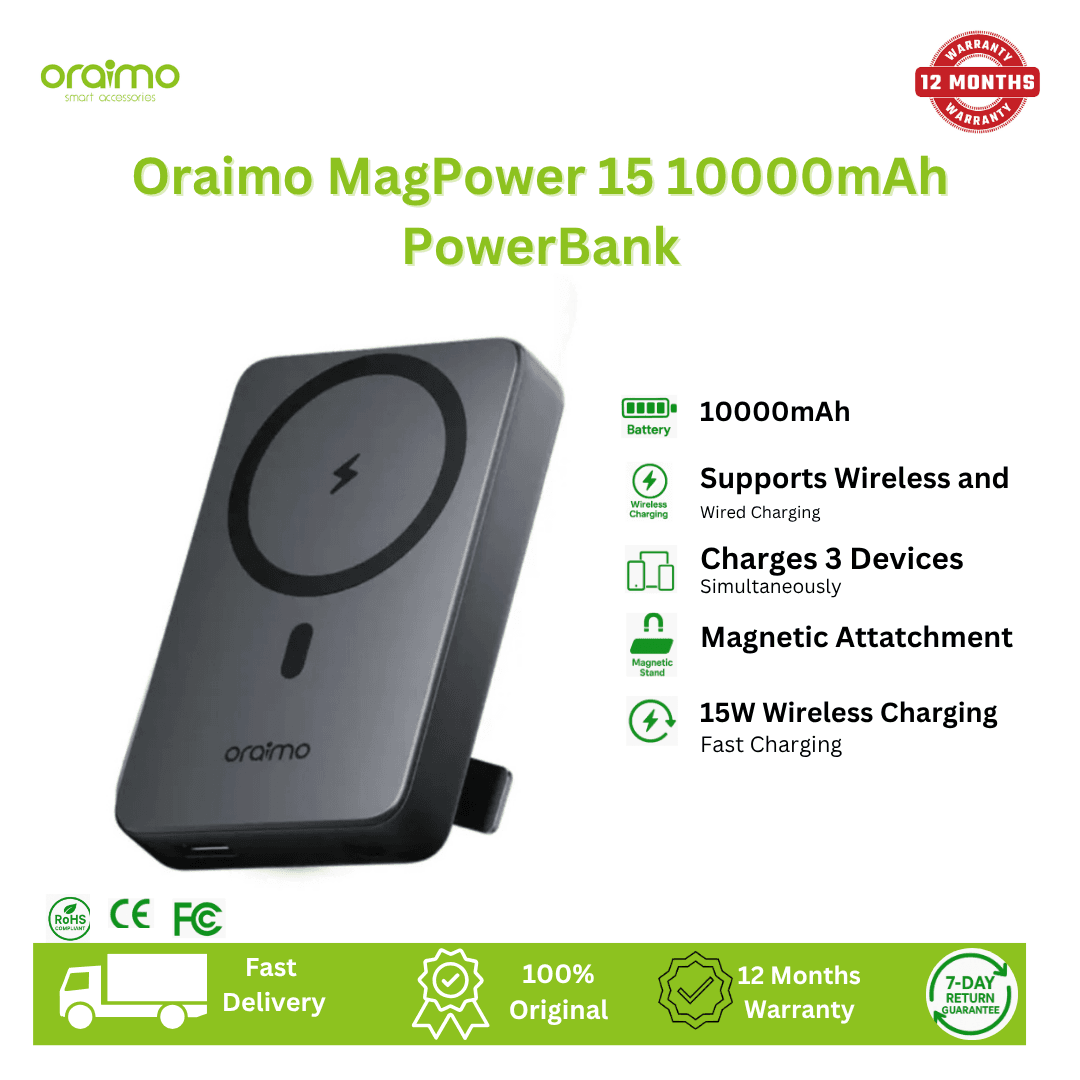 Oraimo Powerbank Magnetic Wireless 10000mAh view 3