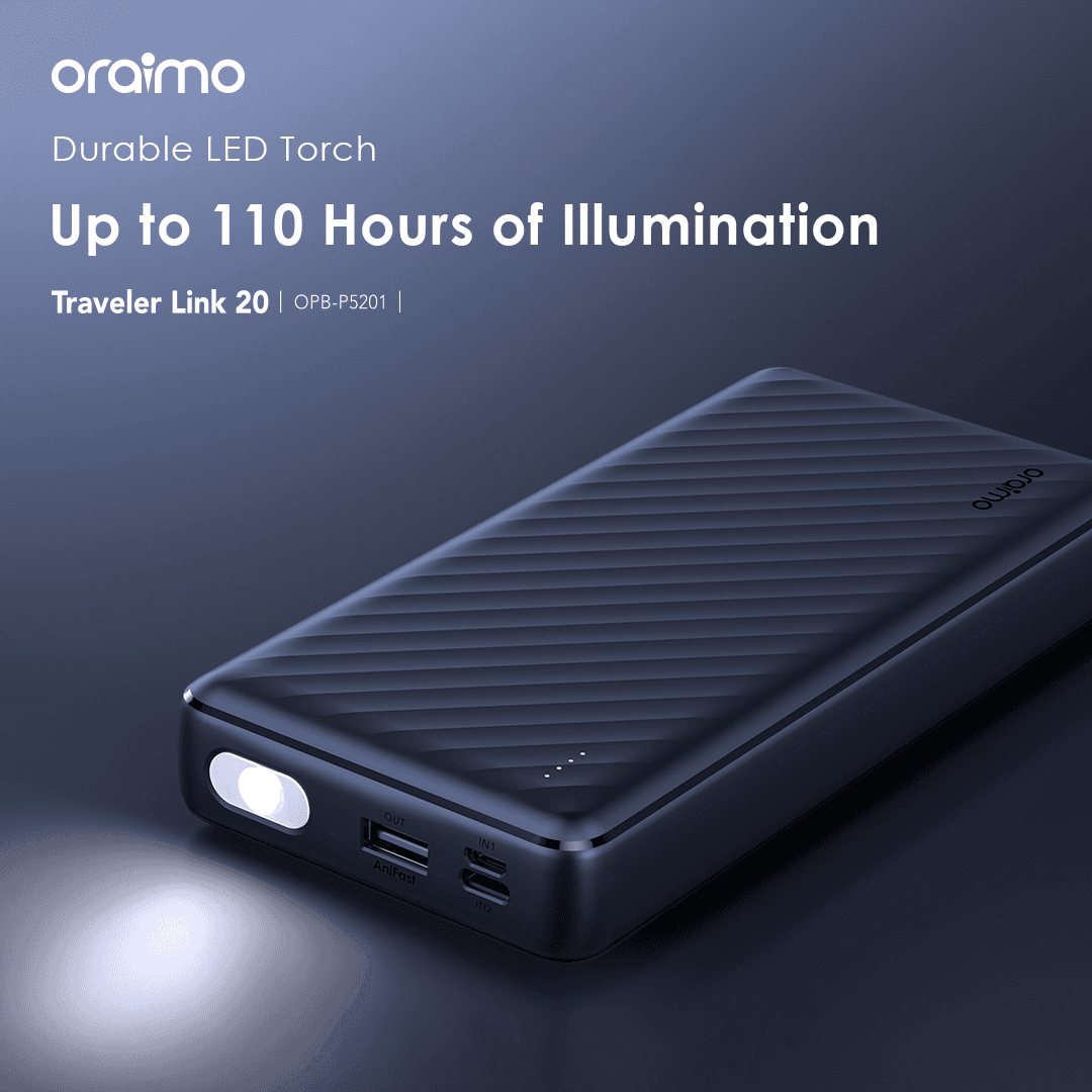 Oraimo Powerbank 20,000mAh With Cables view 4