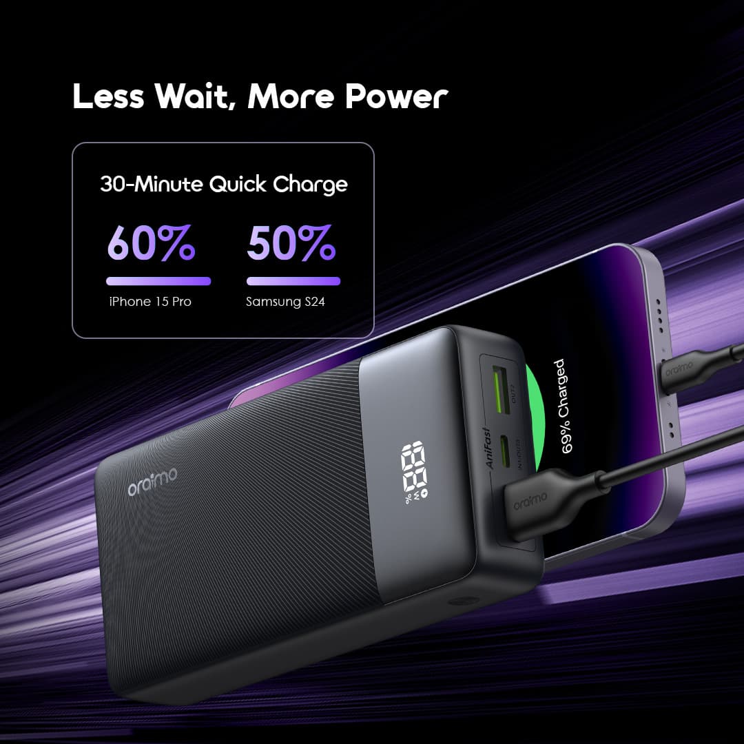 Oraimo PowerNova Q21 20000mAh 22.5W Powerbank (OPB-7200Q) view 2